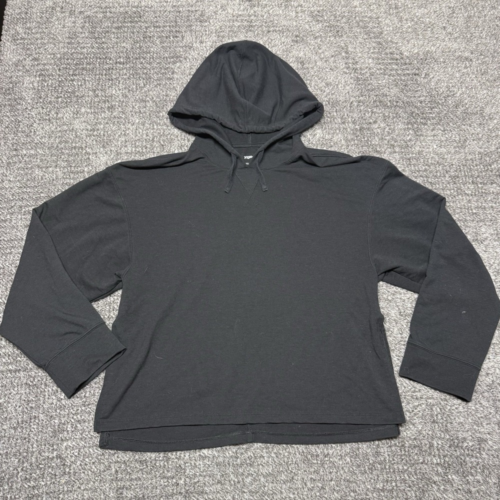 Nike Sweater Women's Small Black Dri-Fit Yoga Fleece Sweatshirt Hoodie